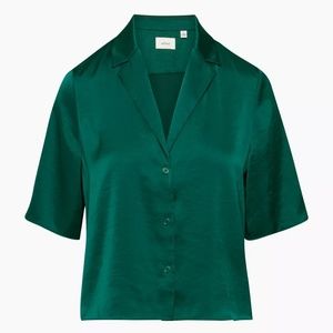 Aritzia Wilfred Beso Shirt in Aventurine Green